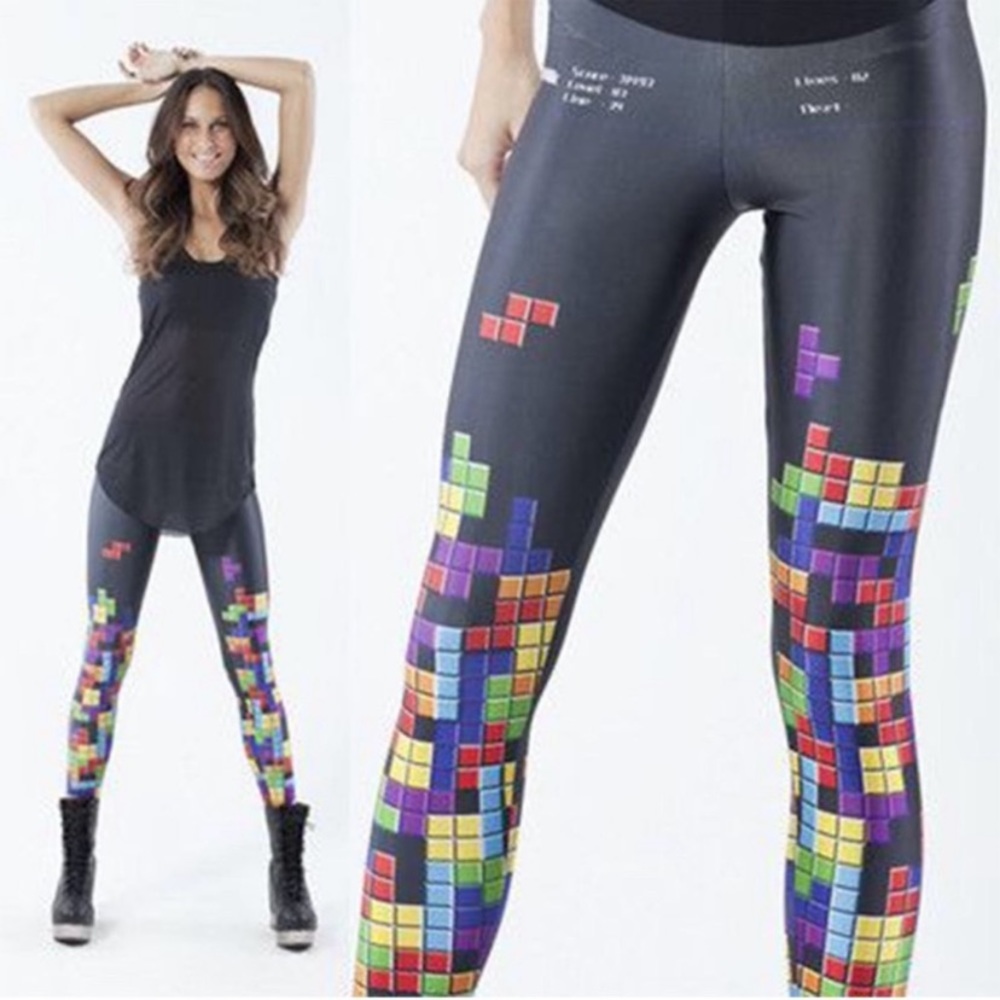Blackmilk Retro Gamer Leggings Size M black